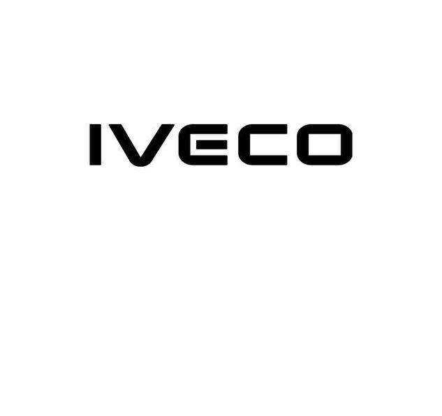 Logo marki IVECO na białym tle